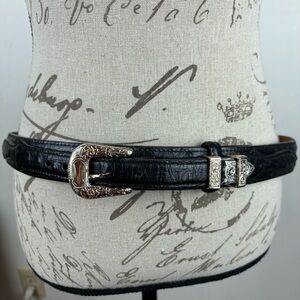 Tony Lama-Ranger Belt Style Belt-1823L/ Black Leather-Men’s 38